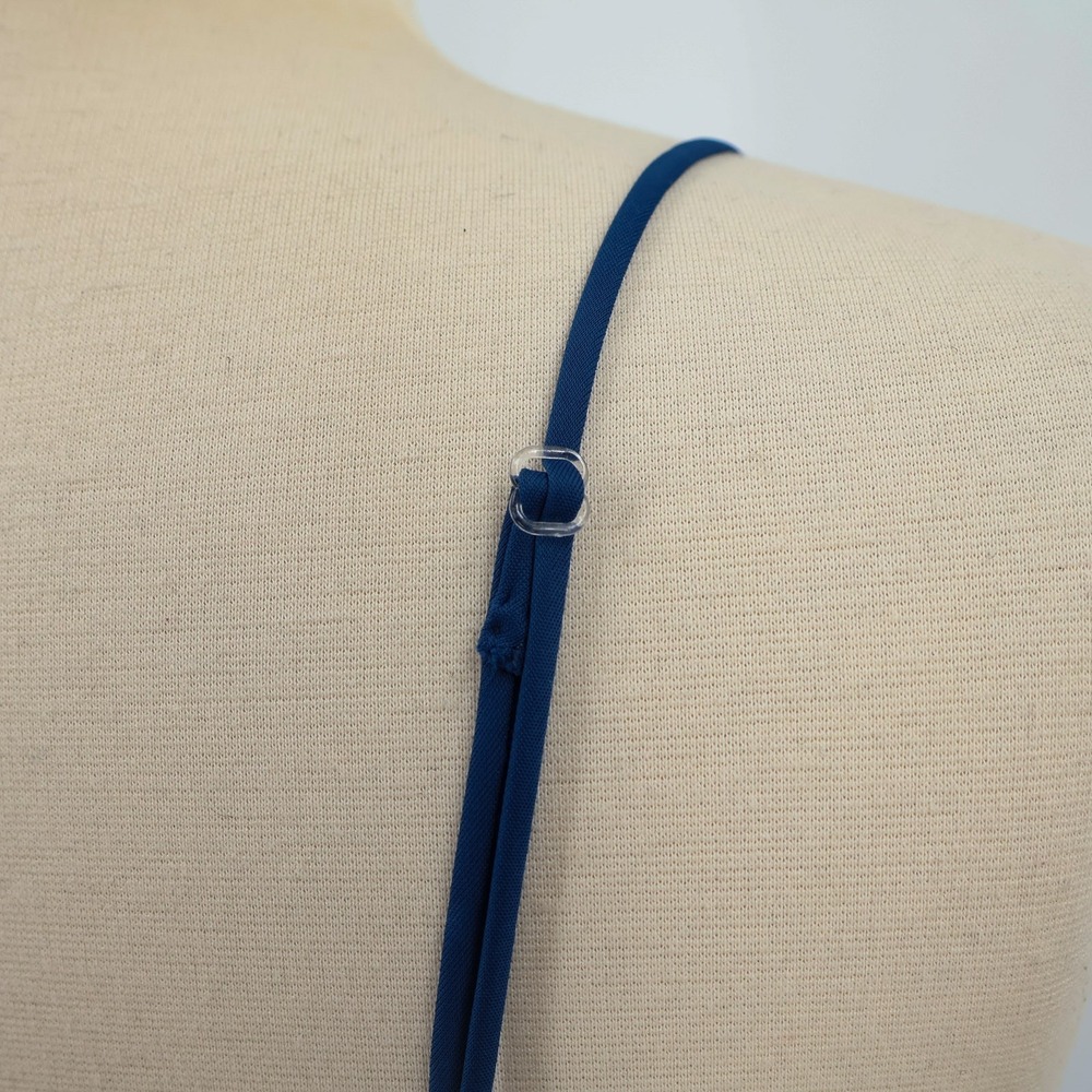 Akris Punto Dress Women 6 Blue Spaghetti Strap 100% Viscose Switzerland Designer - Picture 7 of 13